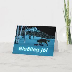 Vinter Varg - Gleðileg Jól Helgkort