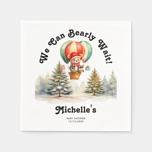 Vinter vi kan avvakta juljusprejen pappersservett (Framsidan)