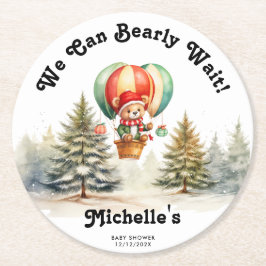 Vinter vi kan avvakta juljusprejen underlägg papper rund