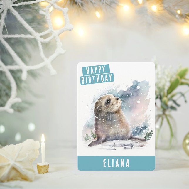 Vinter vibes sial Birthday Card Julkort (Skapare uppladdad)
