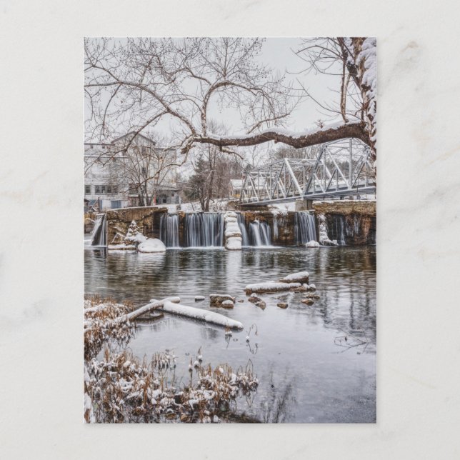 Vinter vid Finley Dam-vykort Vykort (Framsida)