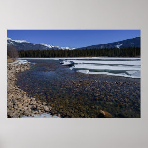 Vinter vid floden Athabasca Poster