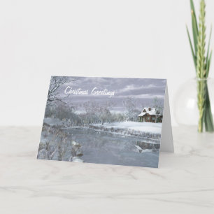 Vinter vid julkortet i Sjö Helgkort