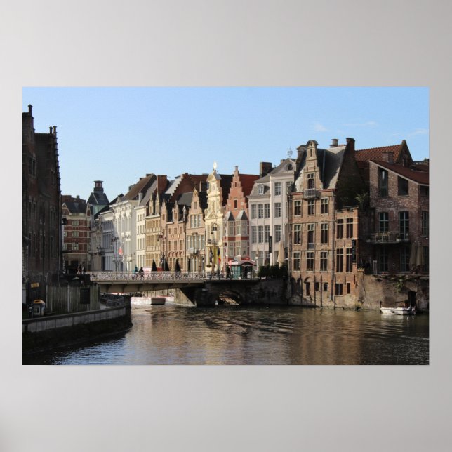 Vinter vid Kornlei i Gent, Belgien Poster (Framsidan)