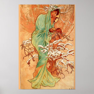 Vinter vid Mucha Poster