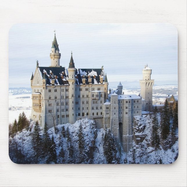 Vinter vid Neuschwanstein Castle, Tyskland Bayern Musmatta (Framsidan)