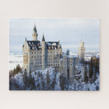Vinter vid Neuschwanstein Castle, Tyskland Bayern