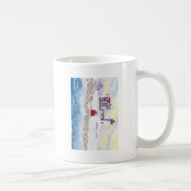 vinter vid Nubble Lighthouse i Maine Kaffemugg (Höger)