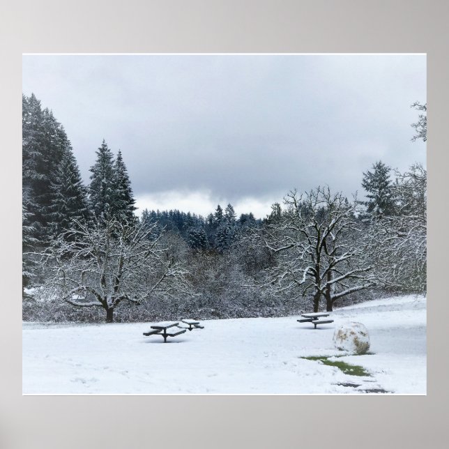 Vinter vid parken, Wilsonville, ELLER Poster (Framsidan)