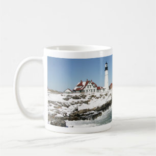 Vinter vid Portland Head Light Kaffemugg