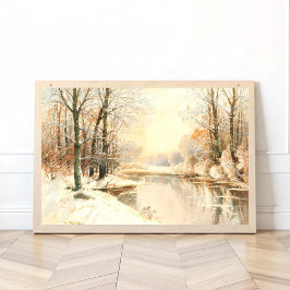Vinter vid Spreewald Poster