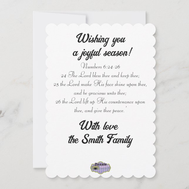 Vinter vid Väster Farm 2 svarta hästar Julkort (Baksida)