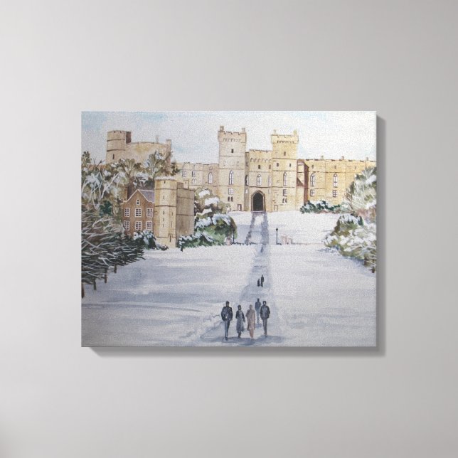 Vinter vid Windsor Castle Canvastryck (Framsida)