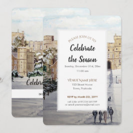 Vinter vid Windsor Castle Festive Season-inbjudan Inbjudningar