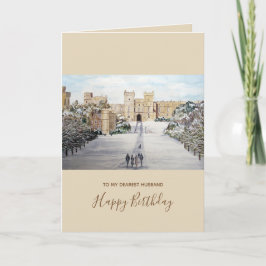 Vinter vid Windsor Castle landskapsmålning Helgkort