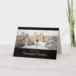 Vinter vid Windsor Castle Underunderbar jul Helgkort