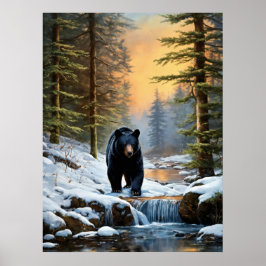 Vinter Vildmarks Rovdjur Poster Trio