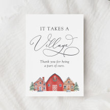 Vinter Village jul Baby Shower