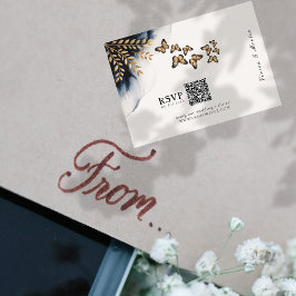 Vinter Vinkar med Golden Vingar QR-OSA kort