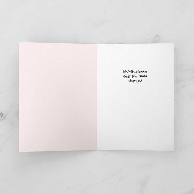 Vinter Vit Blommig – Tack så mycket Välkomstkort Kort (Inuti)