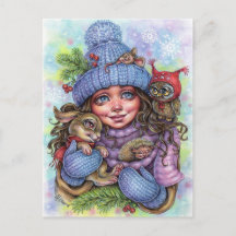 Vinter Warmcard Little Forest Friends