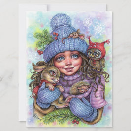 Vinter Warmth Art Card Little Forest Friends