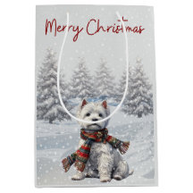 Vinter Westie God Jul presentpåse