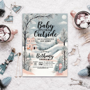 Vinter Wonderland Baby Shower: Det är Kall utanför Inbjudningar