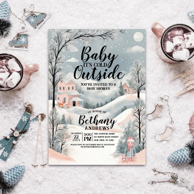 Vinter Wonderland Baby Shower: Det är Kall utanför Inbjudningar (Skapare uppladdad)