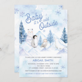 Vinter Wonderland Baby Shower-inbjudan Inbjudningar
