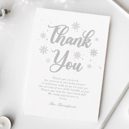 Vinter Wonderland Baby Shower Tack Kort