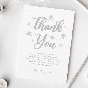Vinter Wonderland Baby Shower Tack Kort