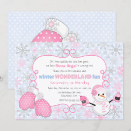 Vinter Wonderland Birthday-inbjudan Inbjudningar