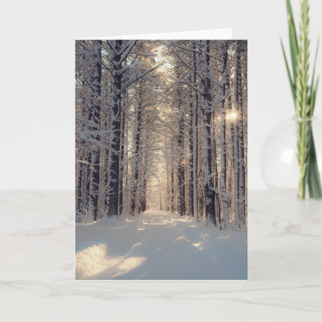 Vinter Wonderland Blank Greeting Card Helgkort (Framsida)