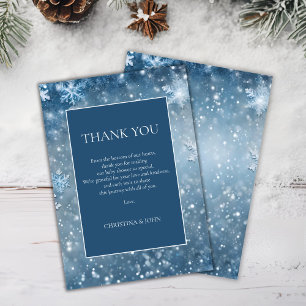 Vinter Wonderland Blue Baby Shower Tack Kort