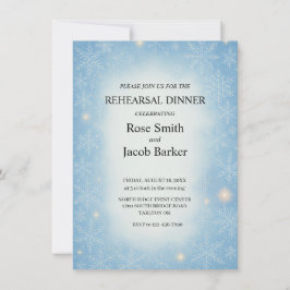 Vinter Wonderland Bröllop Rehearsal Dinner Inbjudningar