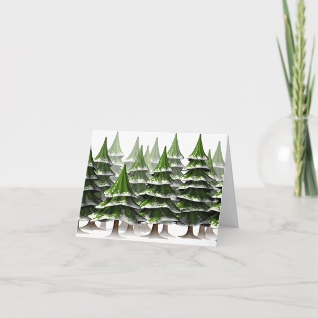 Vinter Wonderland Card Helgkort (Framsida)