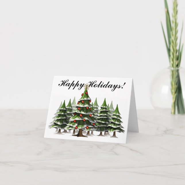 Vinter Wonderland Card Helgkort (Framsida)