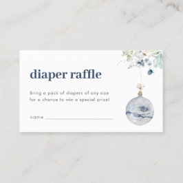 Vinter Wonderland Diaper Raffle Baby Shower Card Visitkort