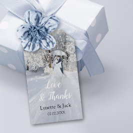 Vinter Wonderland Fine Art Coubrella med Paraply Presentetikett