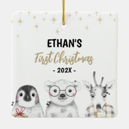 Vinter Wonderland First jul Photo Ceramic eller Julgransprydnad Keramik