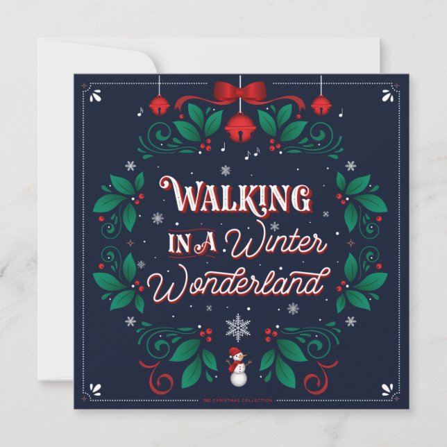 Vinter Wonderland Flat Card 5.25 (Framsida)