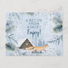 Vinter Wonderland Fox Julafton julkort Vykort