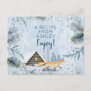 Vinter Wonderland Fox Julafton julkort Vykort