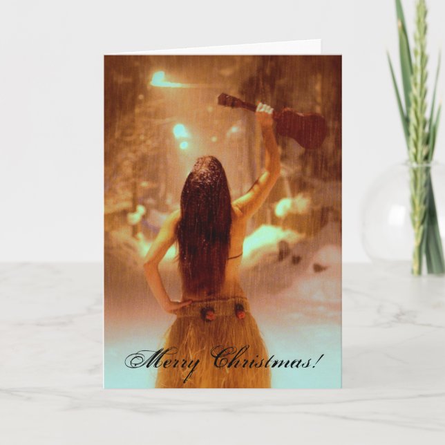 Vinter wonderland, God jul! Helgkort (Framsida)