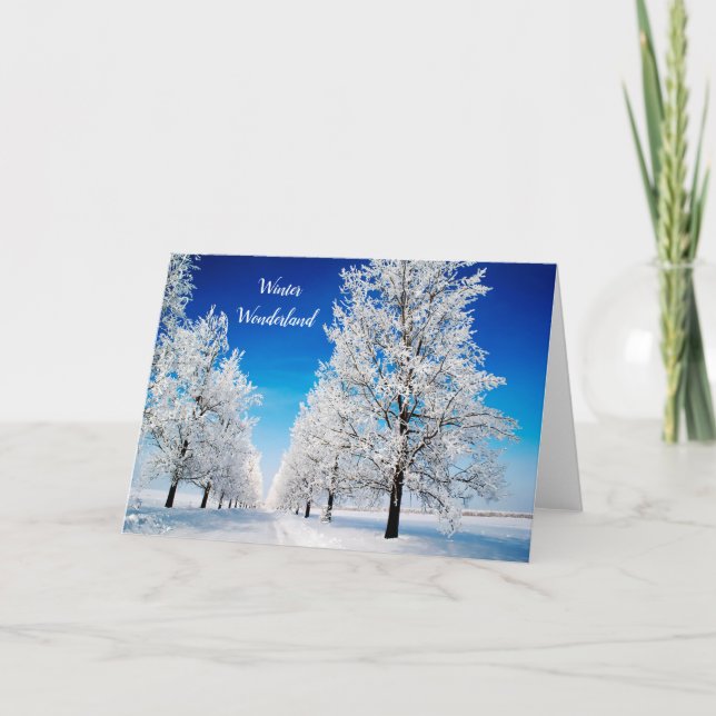 Vinter Wonderland Greeting Card Helgkort (Framsida)