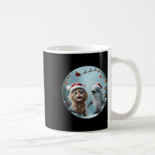 Vinter Wonderland jul Kat Dolphin Selfie San Kaffemugg