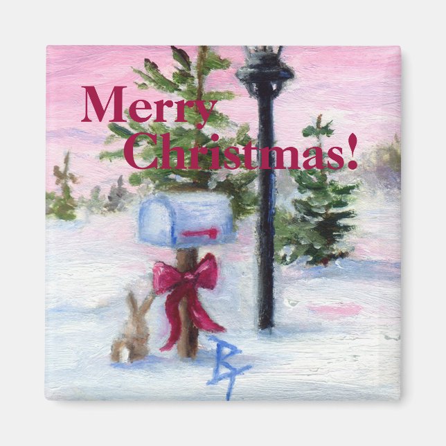 Vinter Wonderland jul! Magnet (Framsidan)