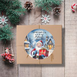 Vinter Wonderland jultomten Baby Shower Runt Klistermärke<br><div class="desc">Omvandla din babydusch till ett magiskt firande med vår vinter Wonderland jul Baby Shower-design. Det här fantastiska temat kombinerar charmen från en Winter Wonderland Baby Shower med den festliga andan från en North Pole Baby Shower, som skapar en oförglömlig händelse för din lilla mängd glädje. Den här designen har en...</div>