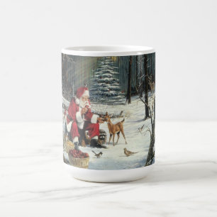 Vinter Wonderland jultomten och Hjort Kaffemugg